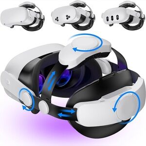 Meta Quest 2 / 3 / 3S Elite Head Strap Replacement (MQ2000 Adjustable)